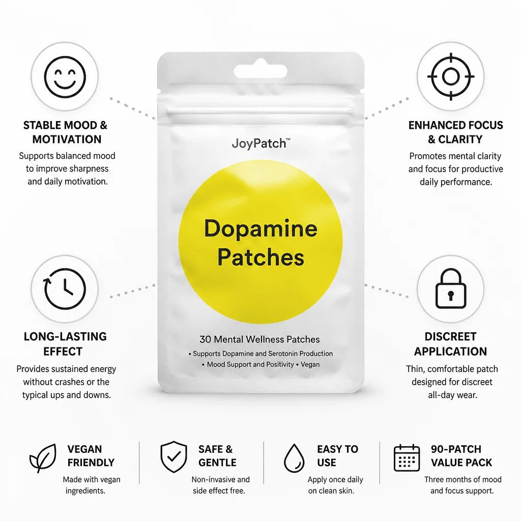 Dopamine Patch Discreet Long-Lasting Mood & Focus 90-Pack