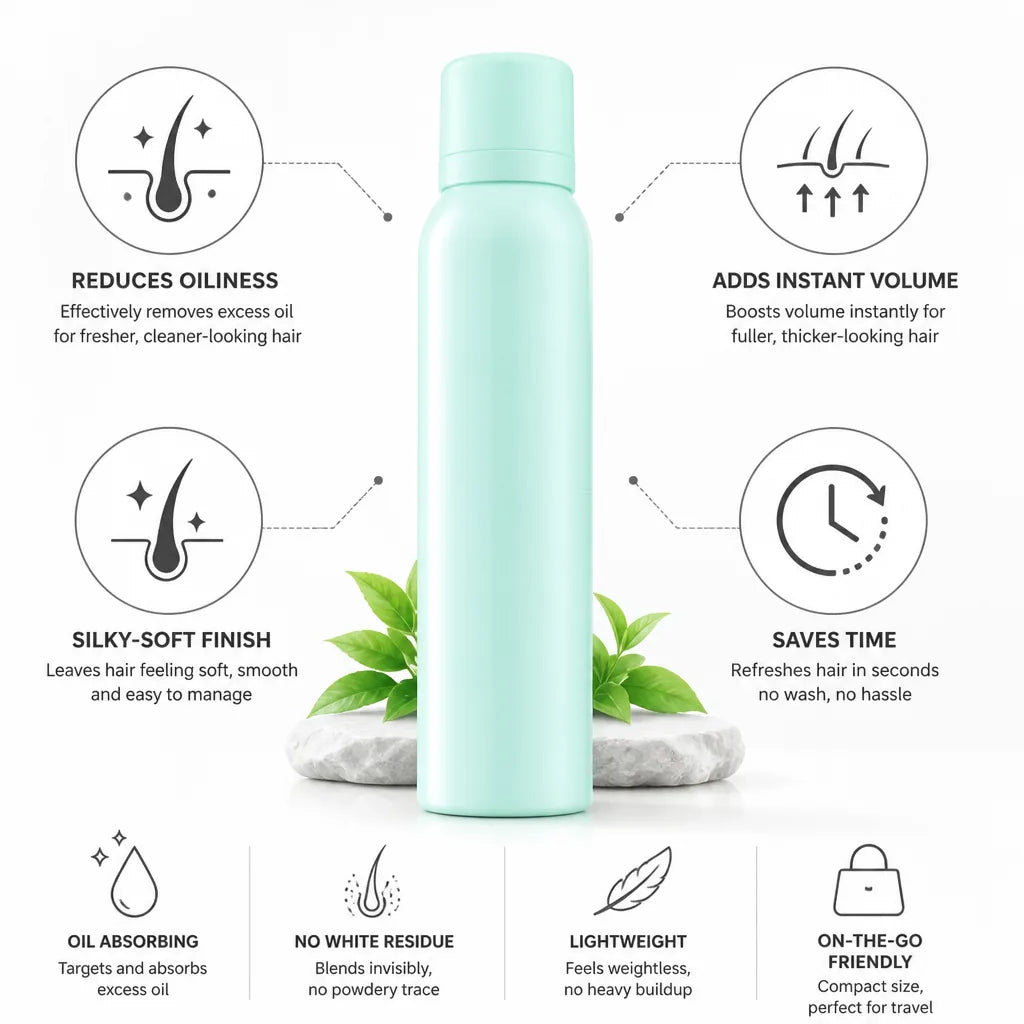 Dry Shampoo Oil-Absorbing Instant Volume Silky-Soft Finish