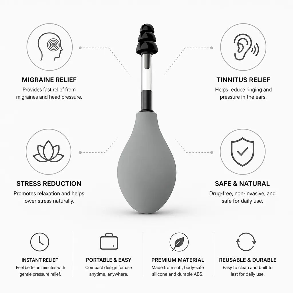 Ear Pressure Relief Device Migraine & Tinnitus Relief
