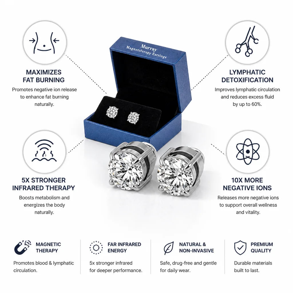 Earrings Magnetic Therapy Negative Ion & Infrared