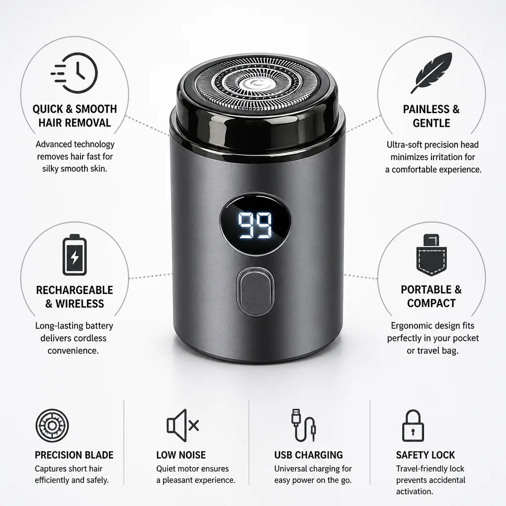 Electric Epilator Ultra Soft Precision Head Rechargeable & Portable
