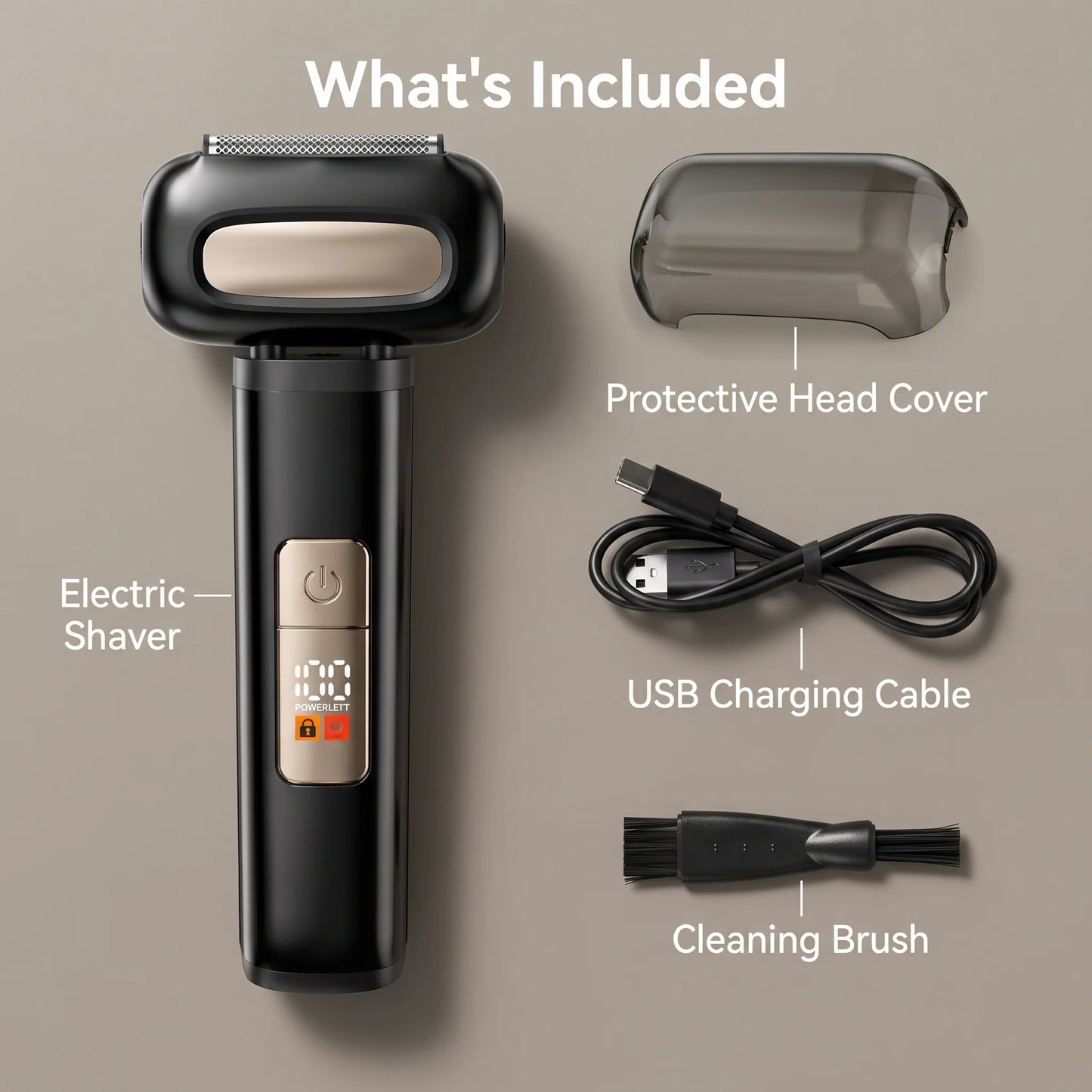 Electric Foil Shaver 4-Blade Wet & Dry Rechargeable