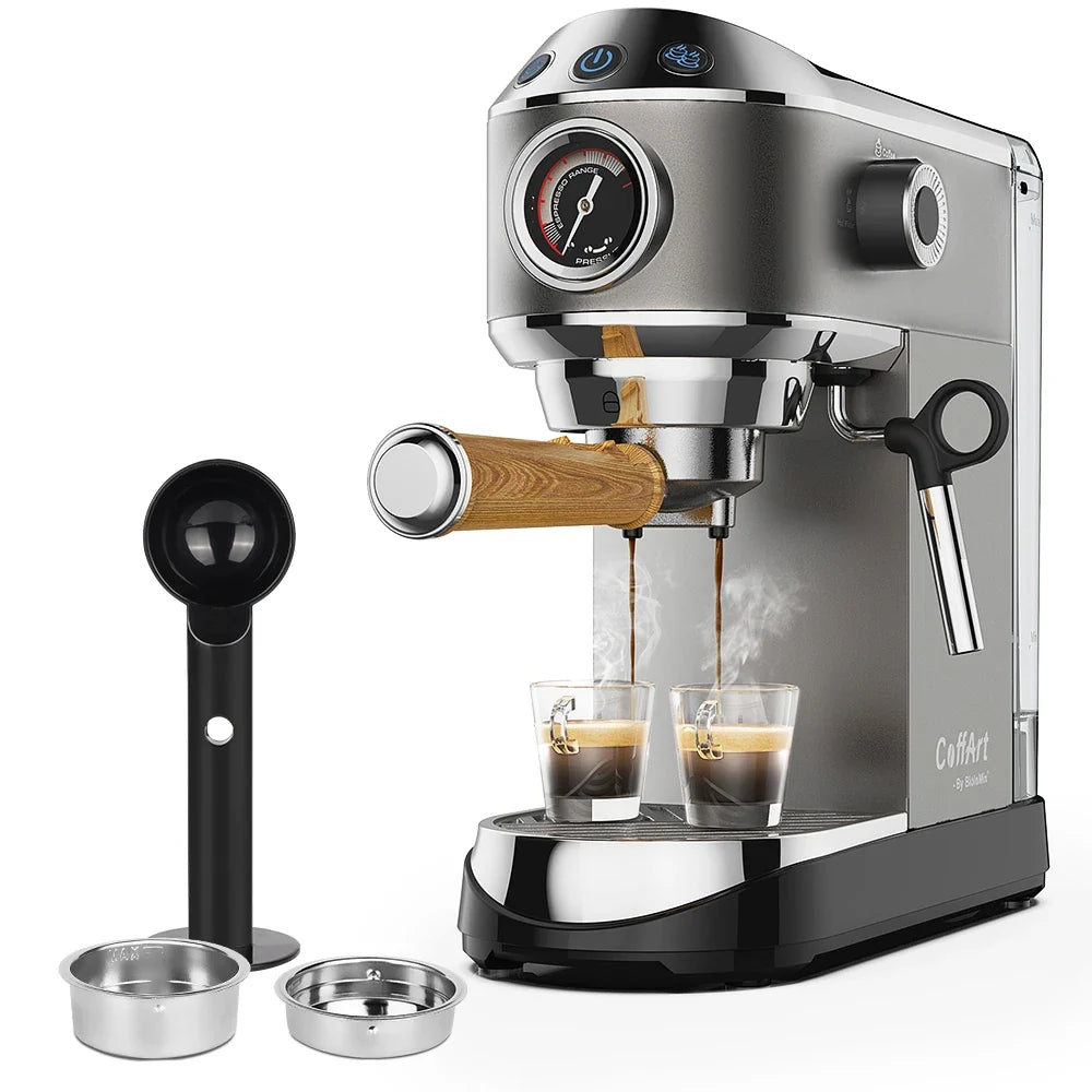 Espresso Machine 20-Bar Extraction Steam Frother Removable Base