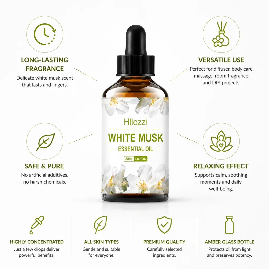 Essential Oil White Musk Long-Lasting Diffuser & Body