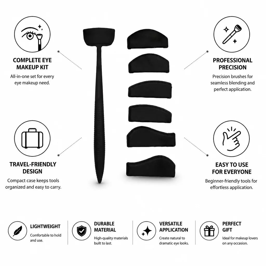 Eye Makeup Brush Set Precision Blending & Travel Case