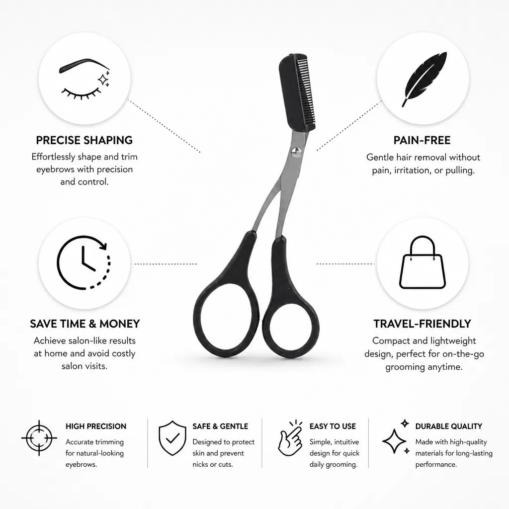 Eyebrow Trimmer Precision Pain-Free Travel Size