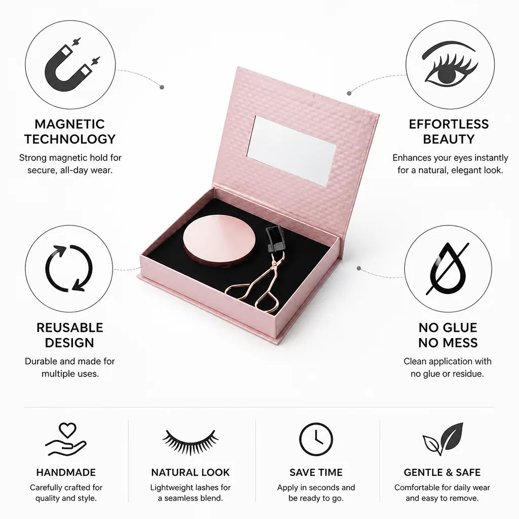 Eyelash Kit Magnetic Curler Reusable No Glue