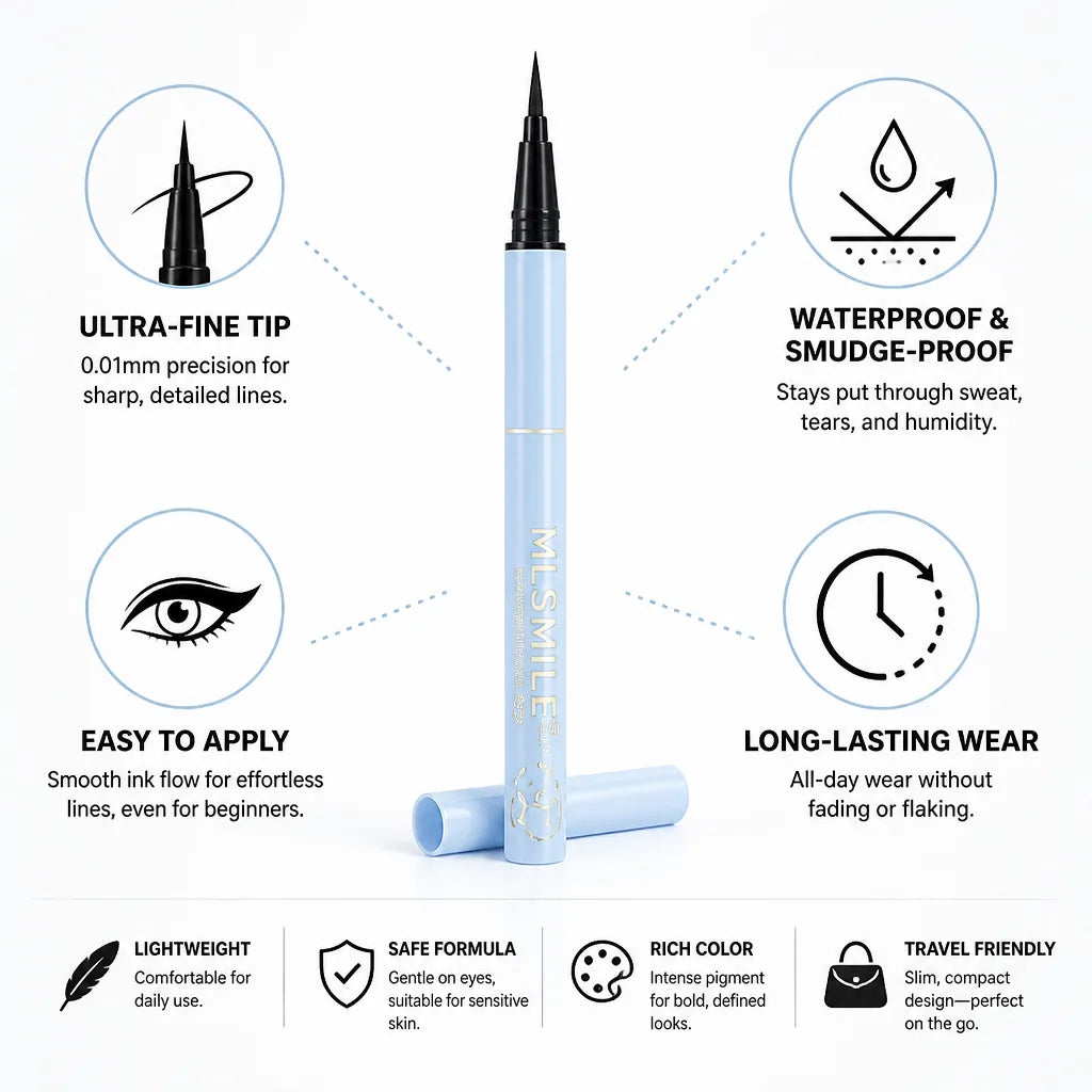 Eyeliner Pen Ultra-Fine 0.01mm Waterproof & Smudge-Proof