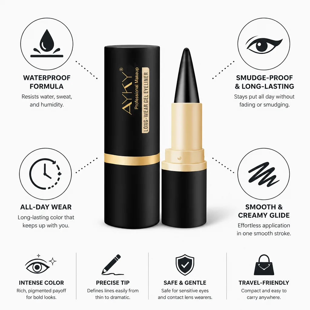 Eyeliner Stick Waterproof & Smudge-Proof Creamy Glide