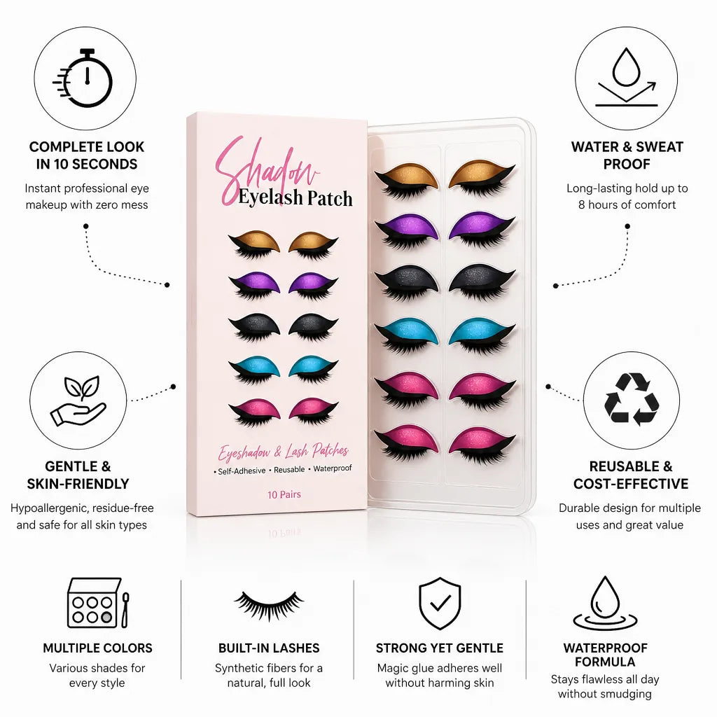 Eyeshadow & Lash Patches Self-Adhesive Reusable Waterproof