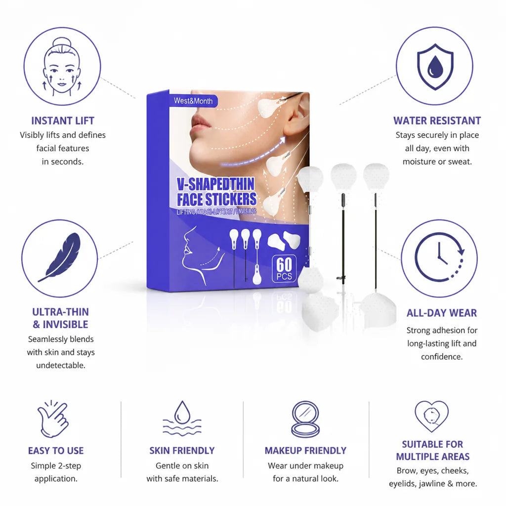 Face Lift Tape Ultra-Thin & Invisible 60 Pieces