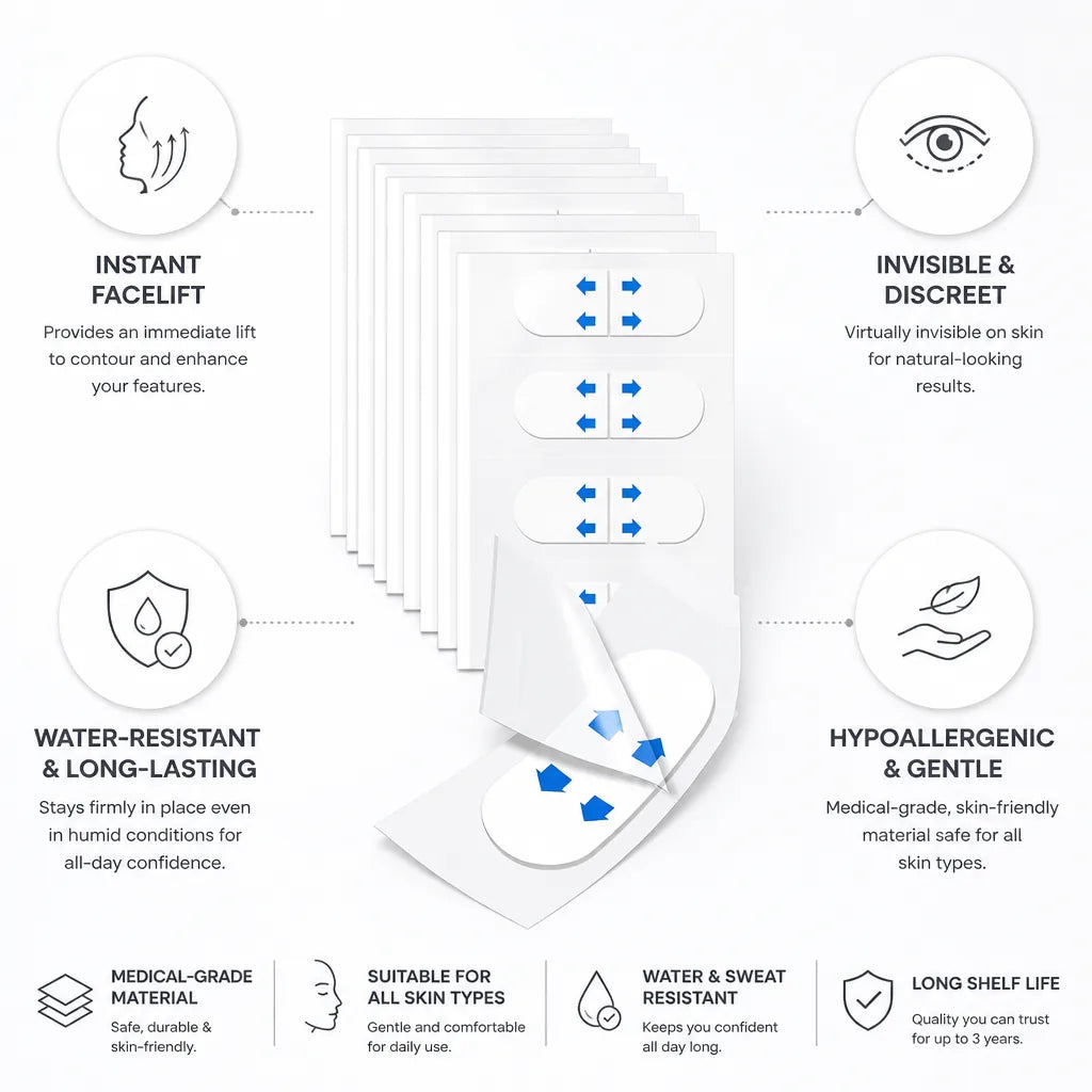 Face Lifter Tape Invisible Hypoallergenic & Water-Resistant