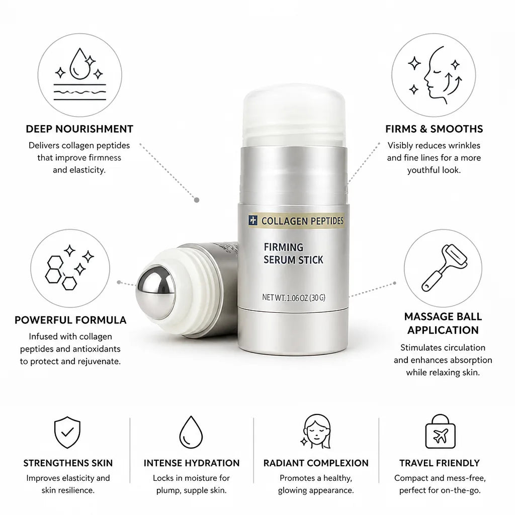 Face Serum Stick Collagen Peptides & Massage Ball