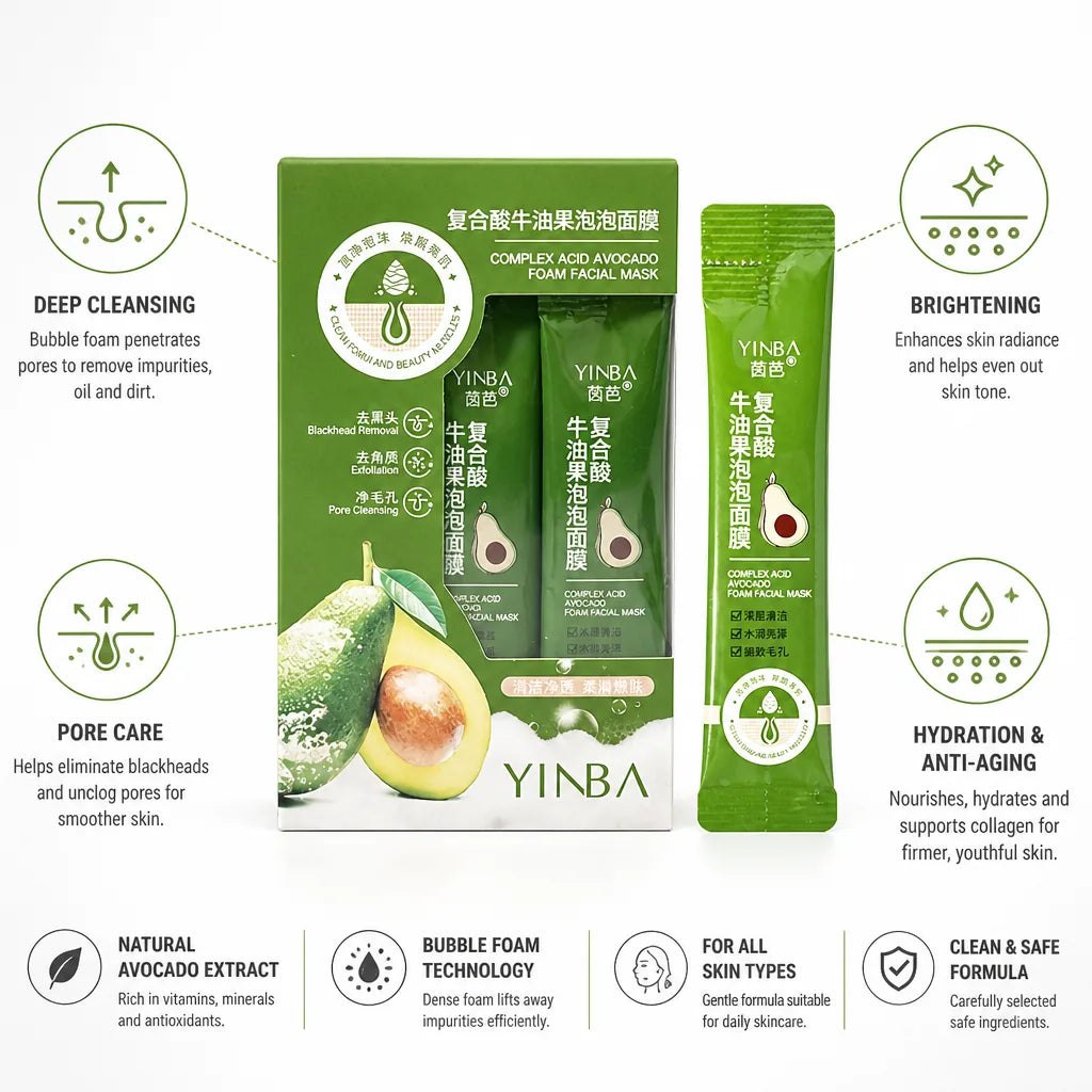Facial Mask Bubbling Avocado Deep Cleansing