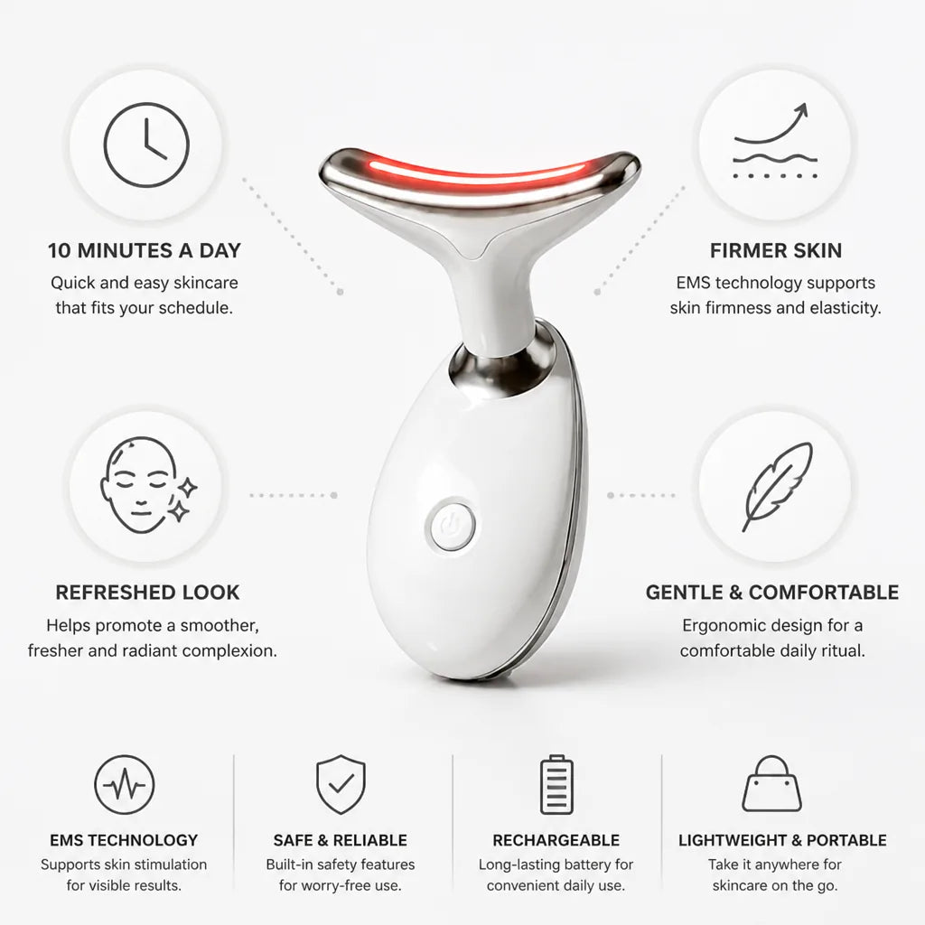 Facial Massager EMS Skin-Firming 10-Minute Daily