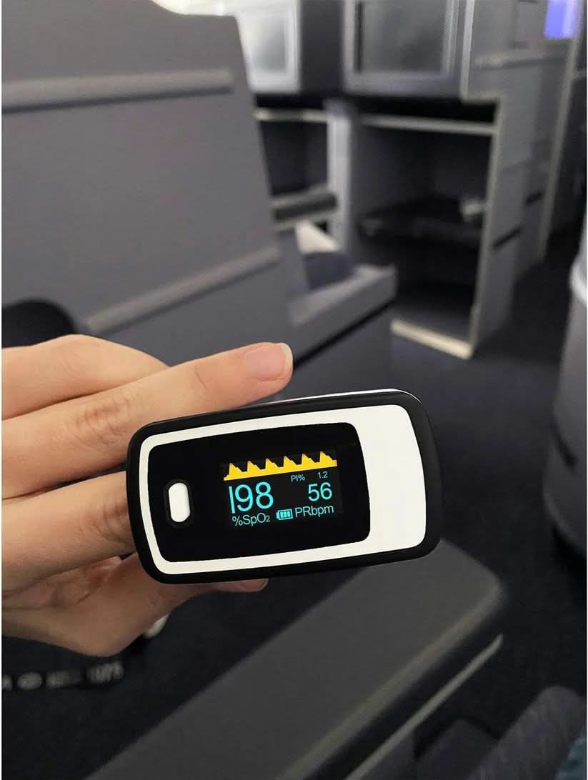 Finger Pulse Oximeter One-Button OLED Display Lightweight