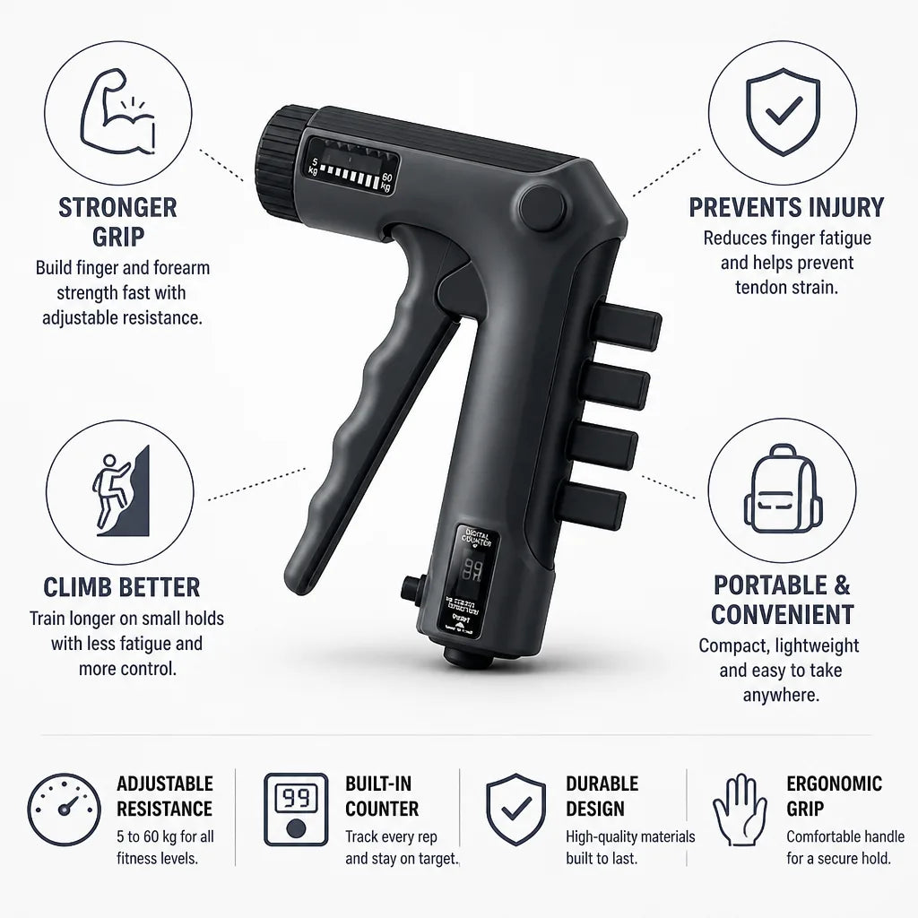 Finger Trainer Adjustable Resistance Compact & Portable