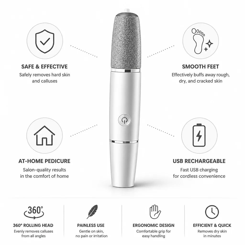 Foot Callus Remover USB Rechargeable Ergonomic Painless