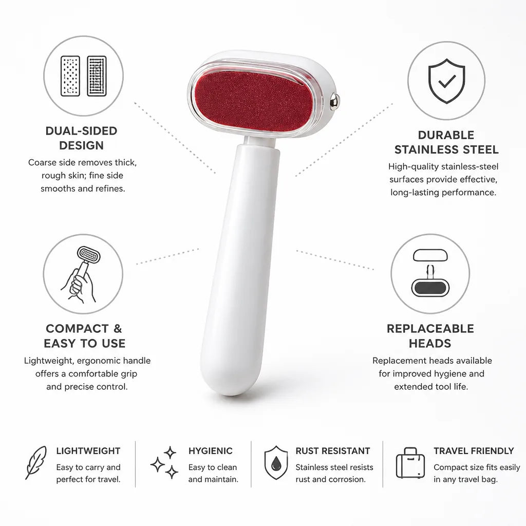 Foot File Dual-Sided Coarse & Fine Stainless Steel