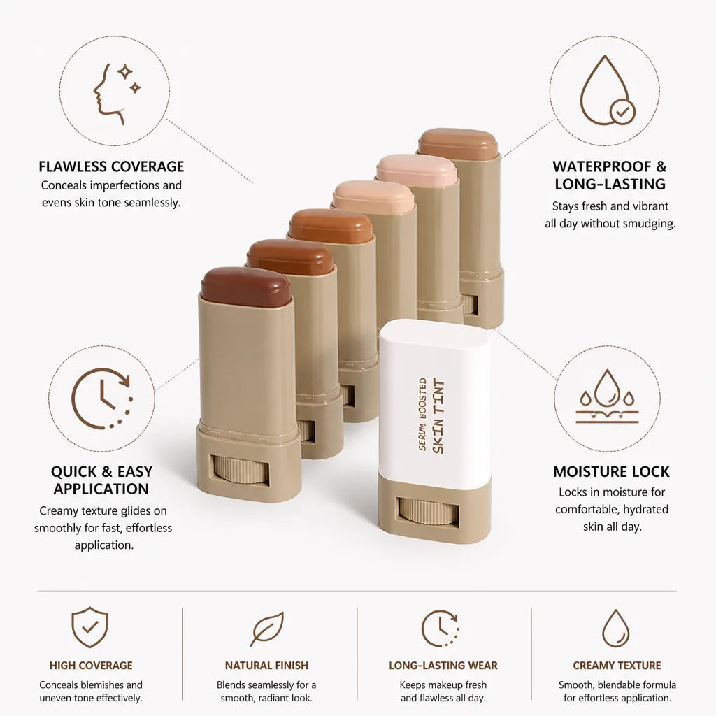 Foundation Stick Creamy High Coverage Waterproof