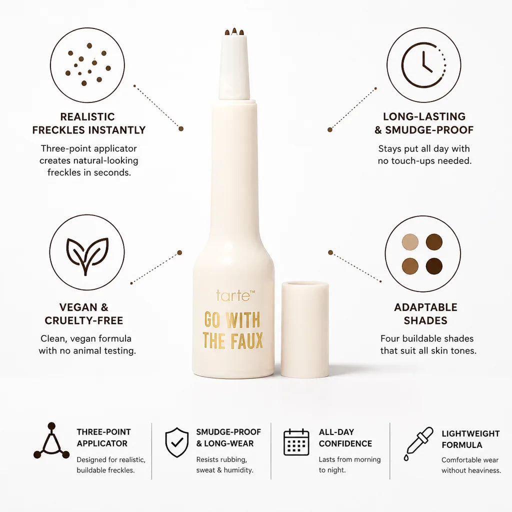 Freckle Stamp Pen Three-Point Applicator Smudge-Proof Vegan