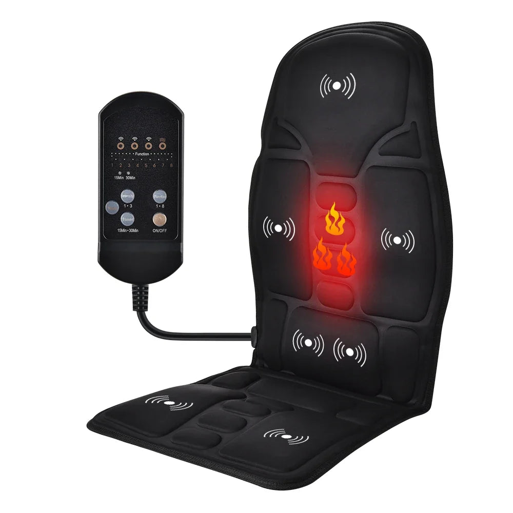Full-Body Massage Cushion 7-Motor Vibration & 3 Heat Zones