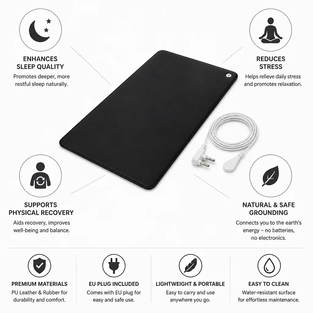 Grounding Sleep Mat PU Leather Stress Relief