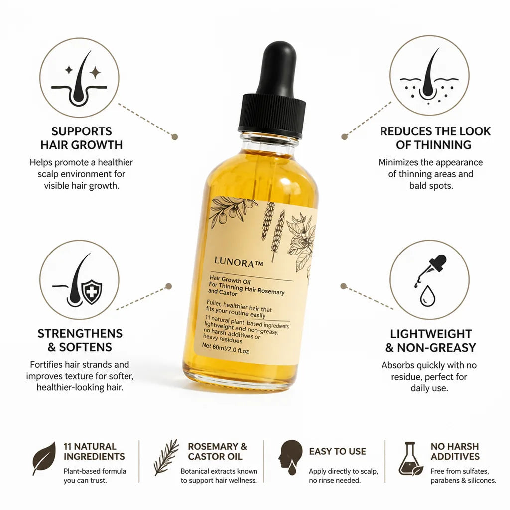 Hair Growth Oil For Thinning Hair Rosemary & Castor