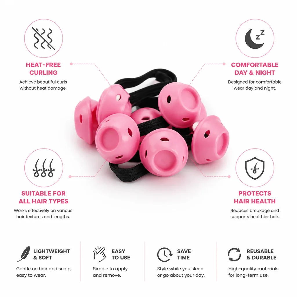 Hair Rollers Heat-Free Soft Fabric