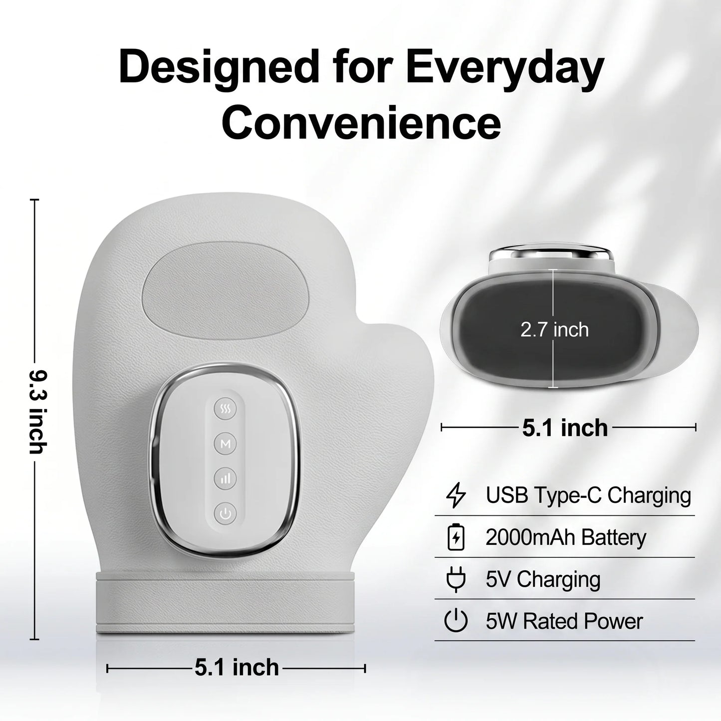 Hand Massager Heated Air Compression & Rechargeable