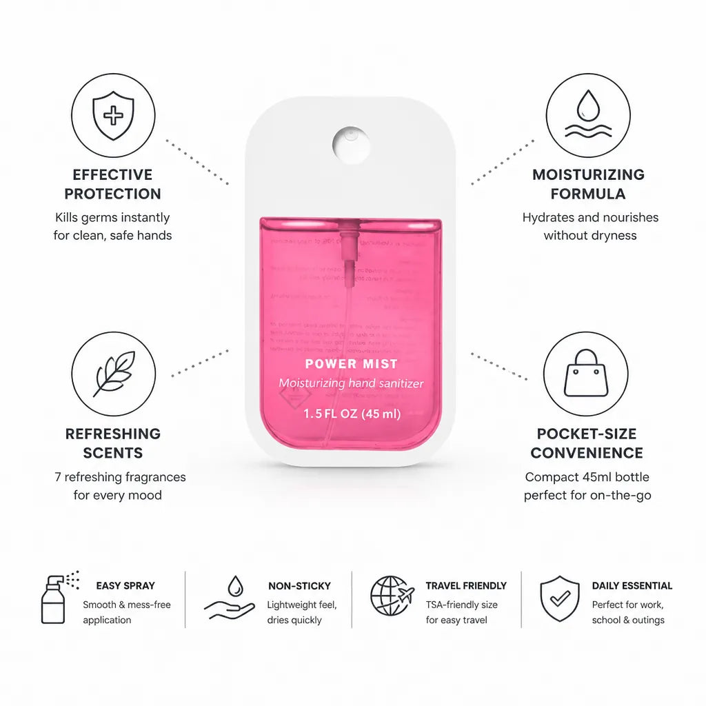 Hand Sanitizing Spray Hydrating Pocket 45ml Assorted Scents
