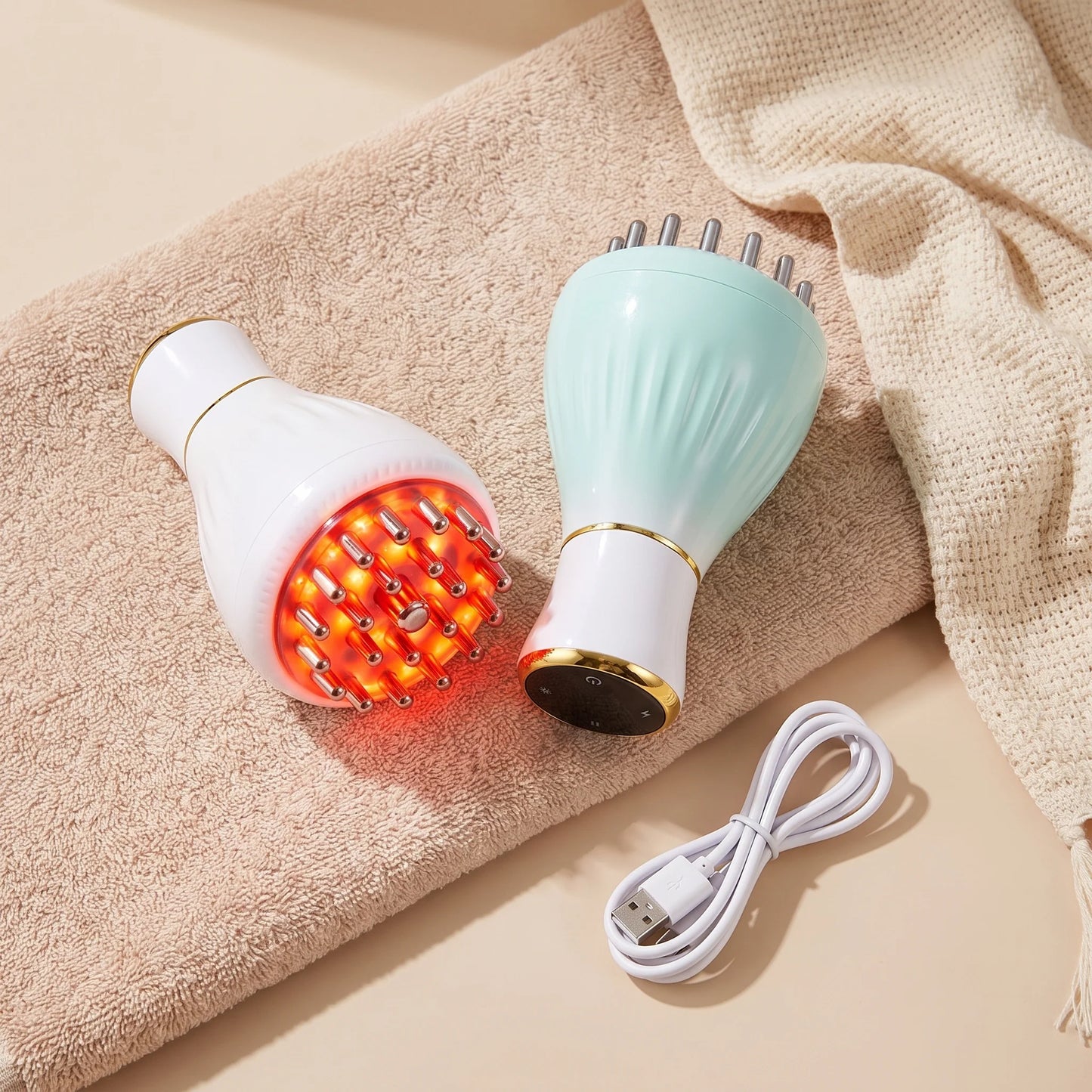 Handheld Massager Heat Red Light Vibration Cordless