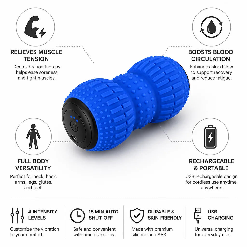 Handheld Massager Vibration Therapy USB Rechargeable