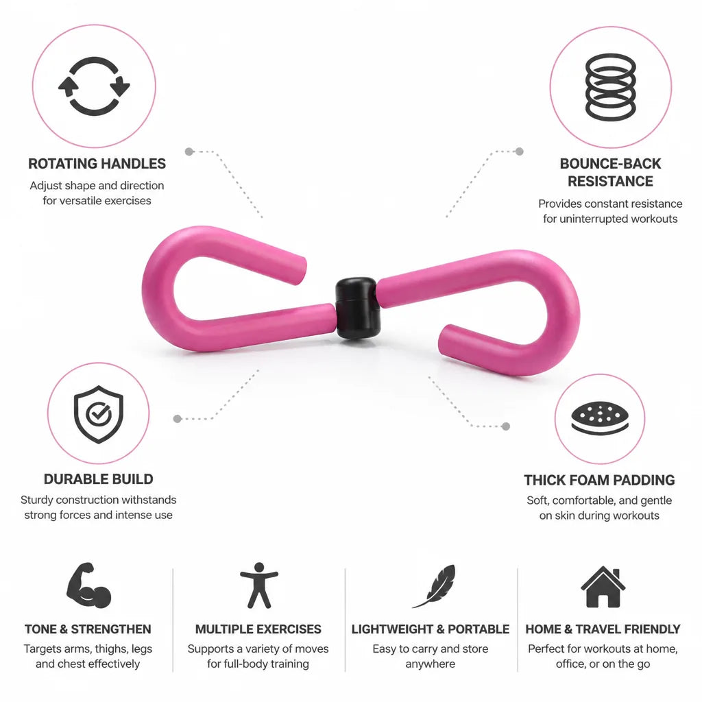Hip & Leg Trainer Rotating Handles & Bounce-Back Resistance