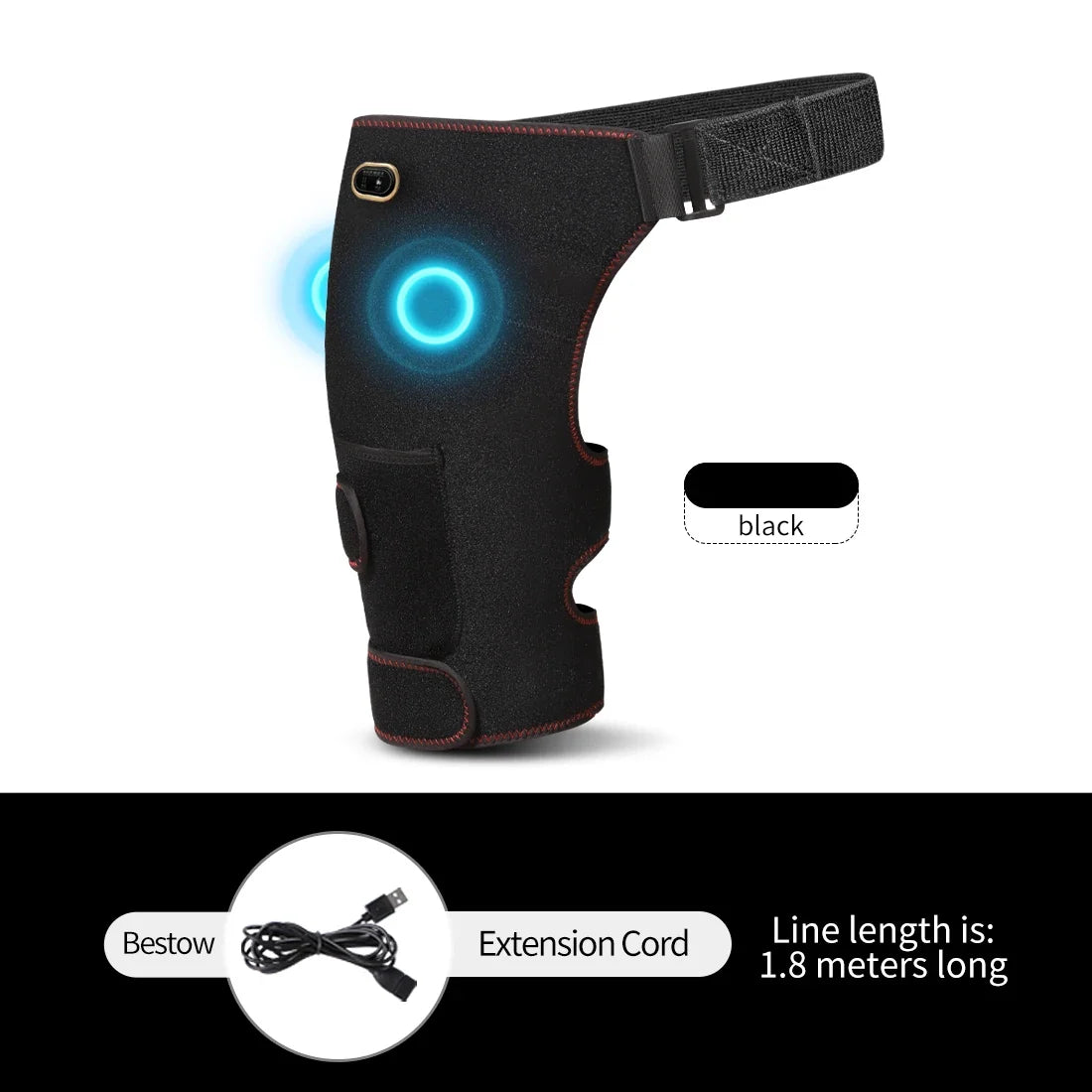Hip Massager Cordless Heat & Vibration Adjustable Strap