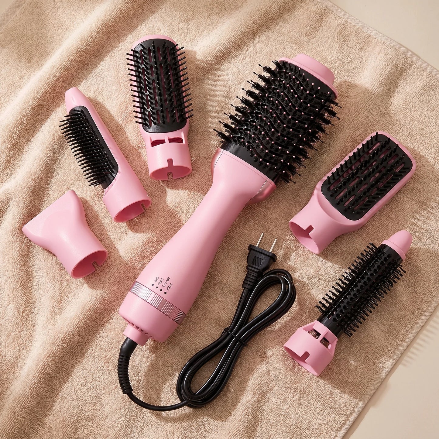 Hot Air Styling Brush 4-In-1 Interchangeable Ceramic Titanium Ionic