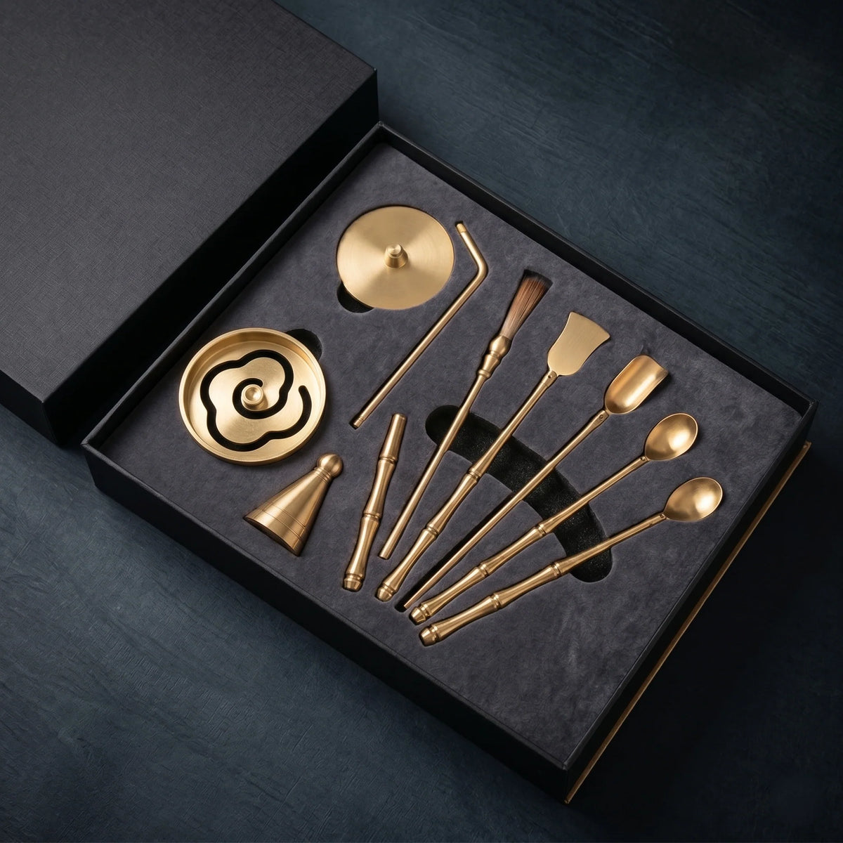 Incense Ritual Kit Brass Tools Powder & Cone