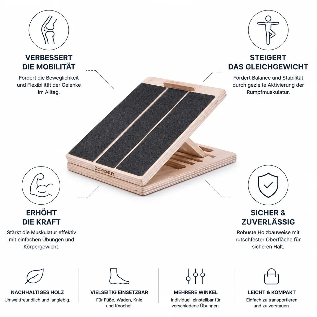 Incline Stretch Board Wooden Mobility & Balance