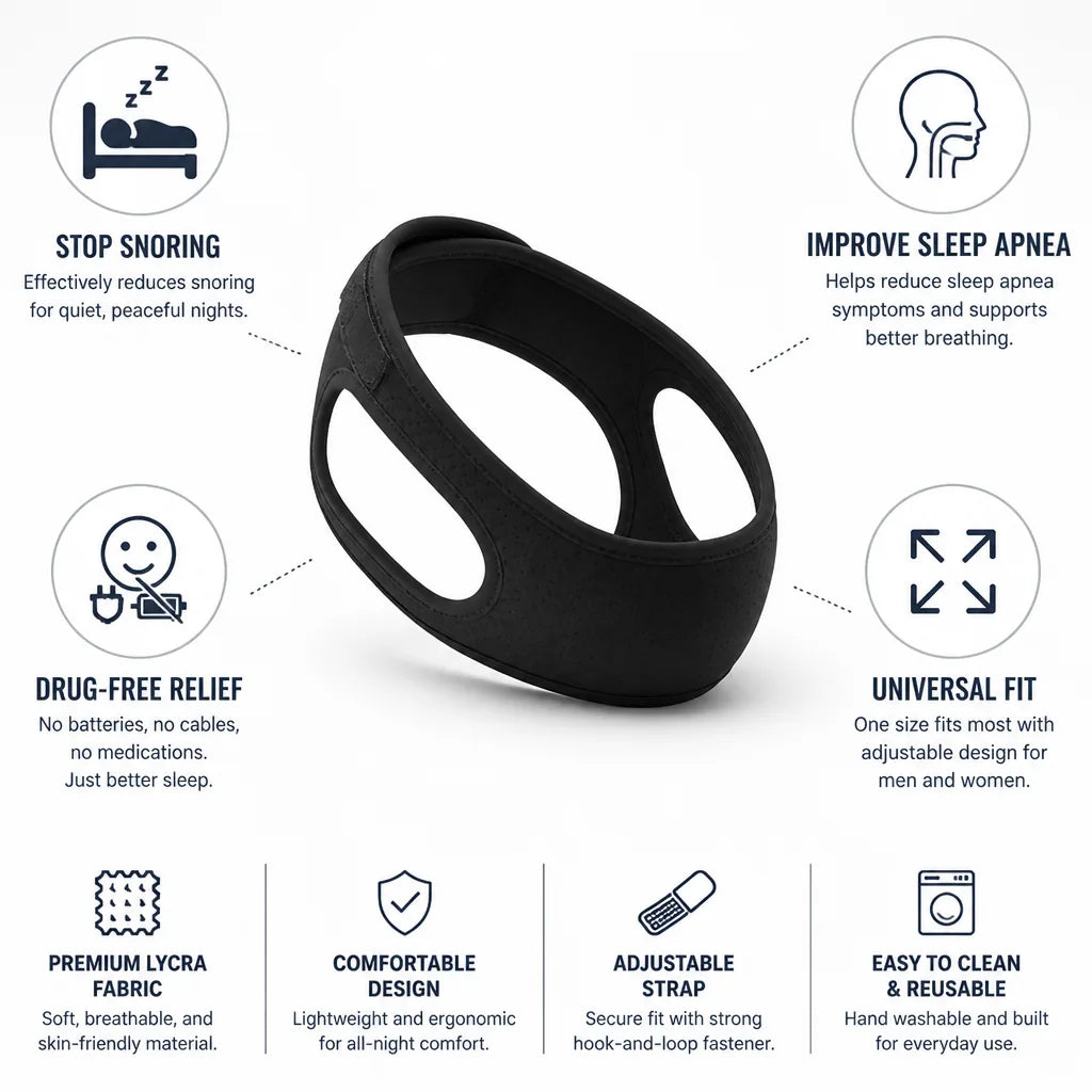 Jaw Strap Anti-Snoring Universal Fit Lycra