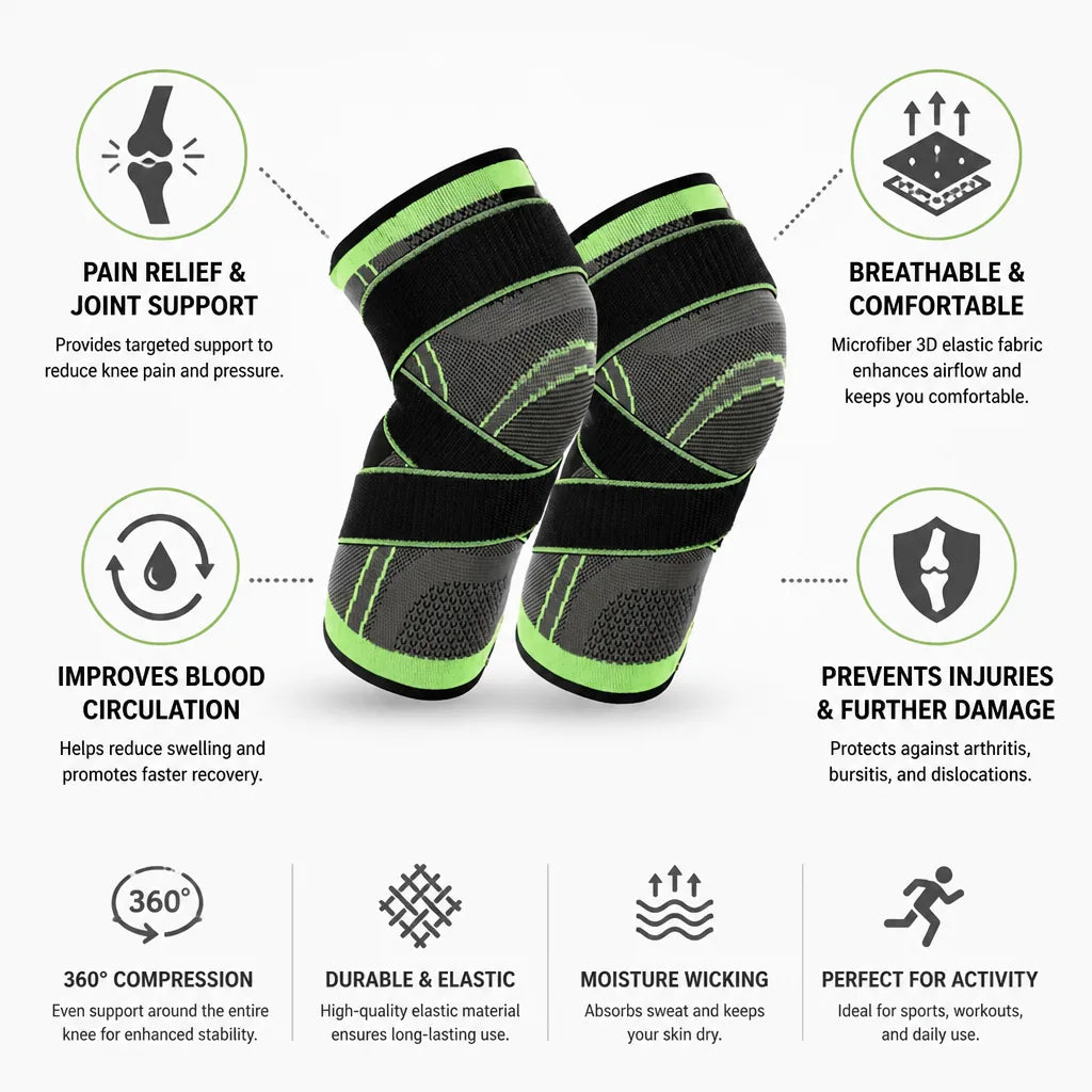 Knee Brace 360 Degree Compression Breathable Patella Support