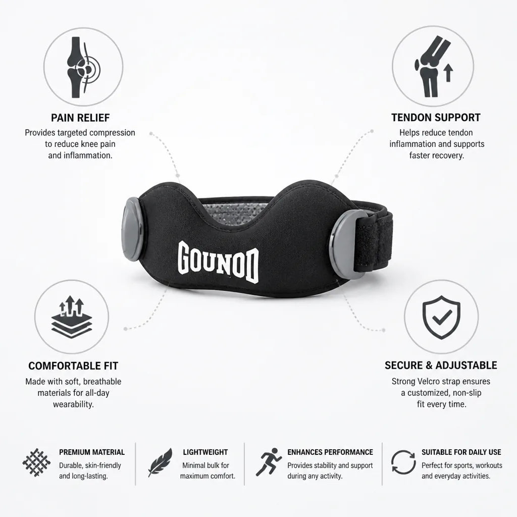 Knee Compression Sleeve Pain Relief & Tendon Support