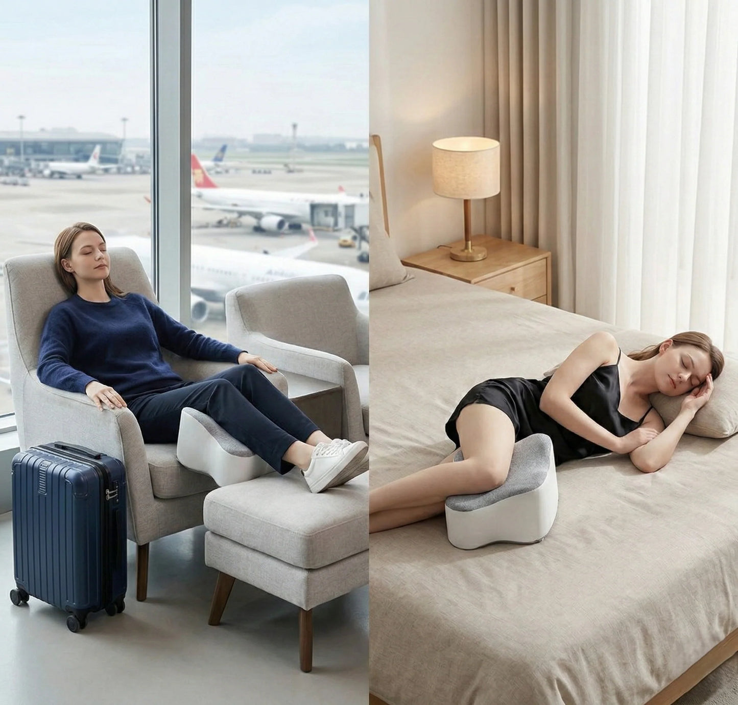 Knee Pillow Memory Foam Hypoallergenic For Side Sleepers