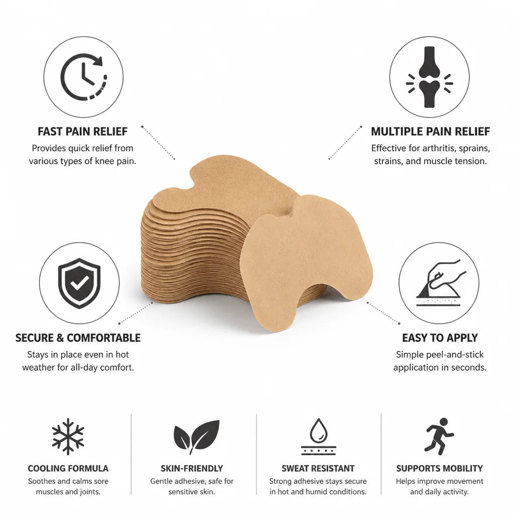 Knee Relief Patches Cooling Formula 20 Pack
