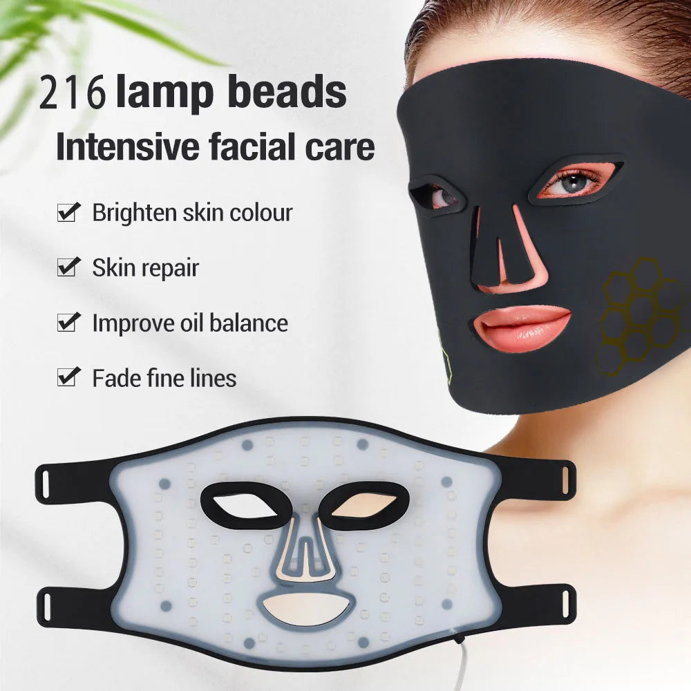 LED Face Mask Red Blue Near-Infrared USB Rechargeable