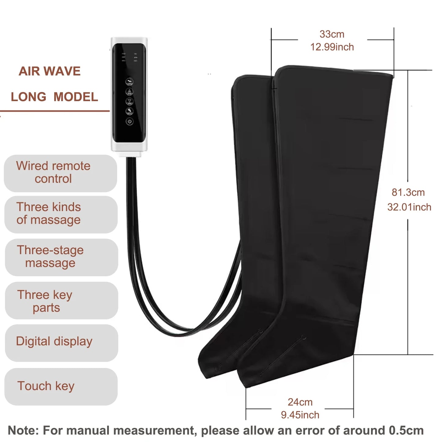 Leg Massager Boots 6-Airbag Full-Leg Compression