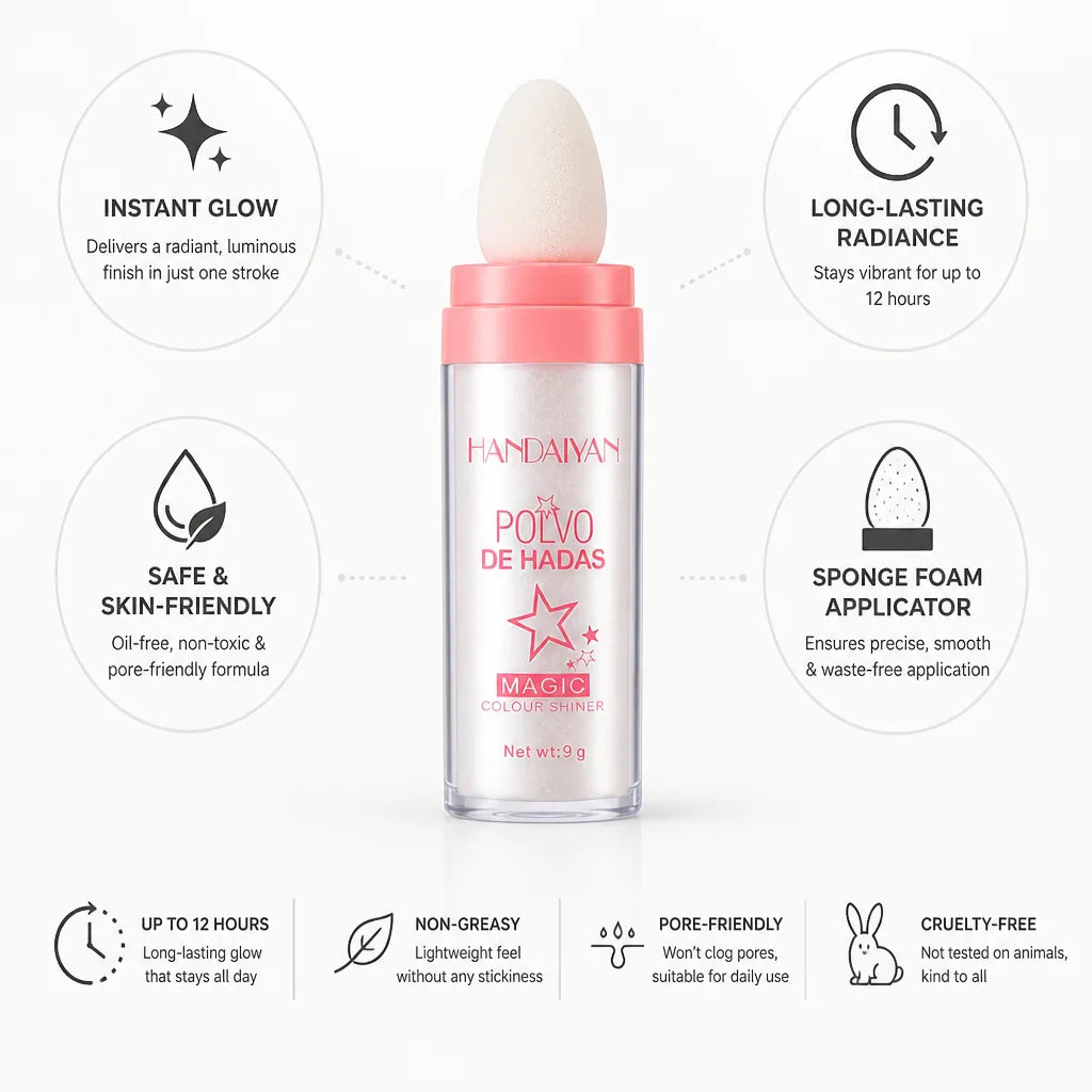 Liquid Highlighter Concentrated Long-Lasting Sponge Foam Applicator