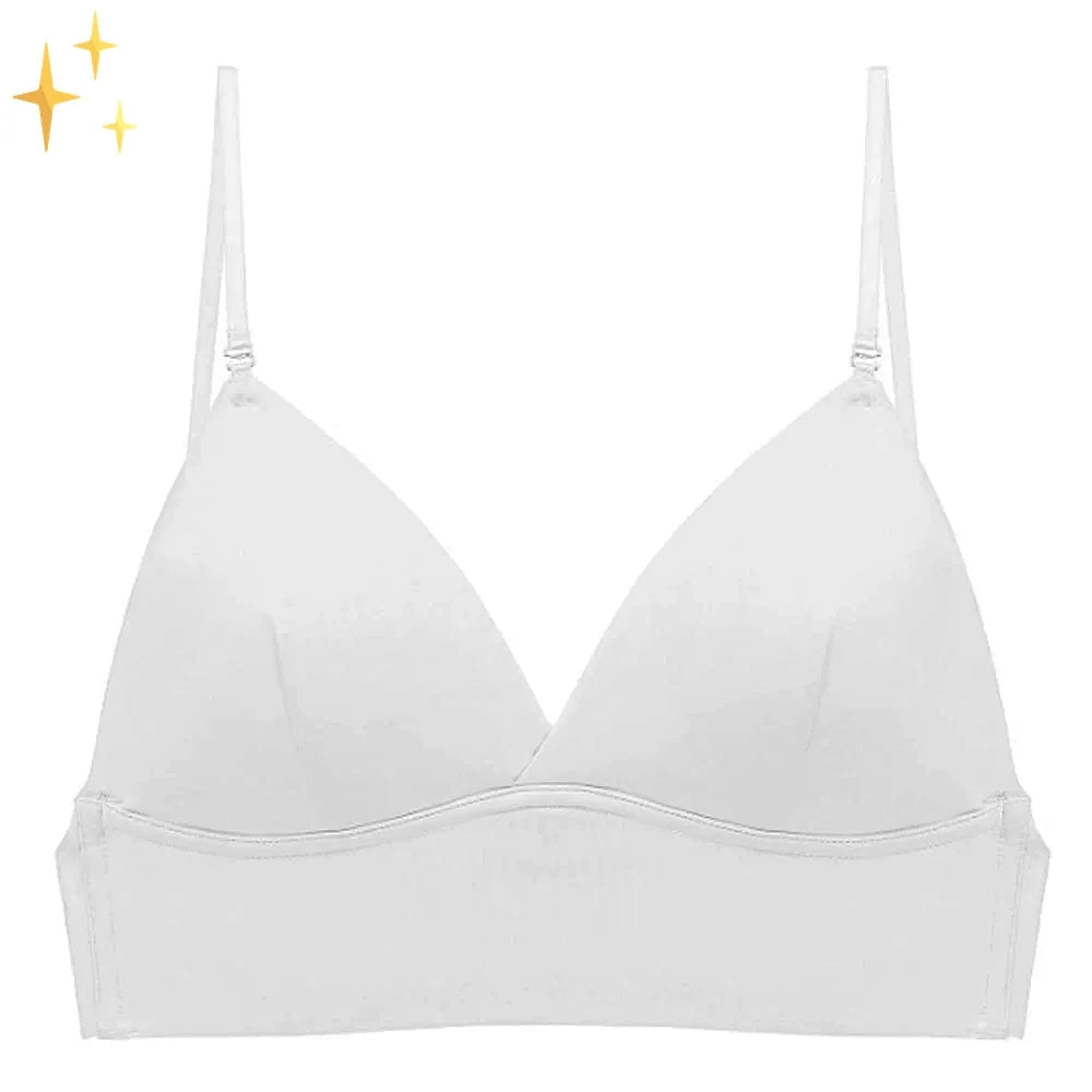 Low Back Bra Seamless Wireless Adjustable Straps Wide Band