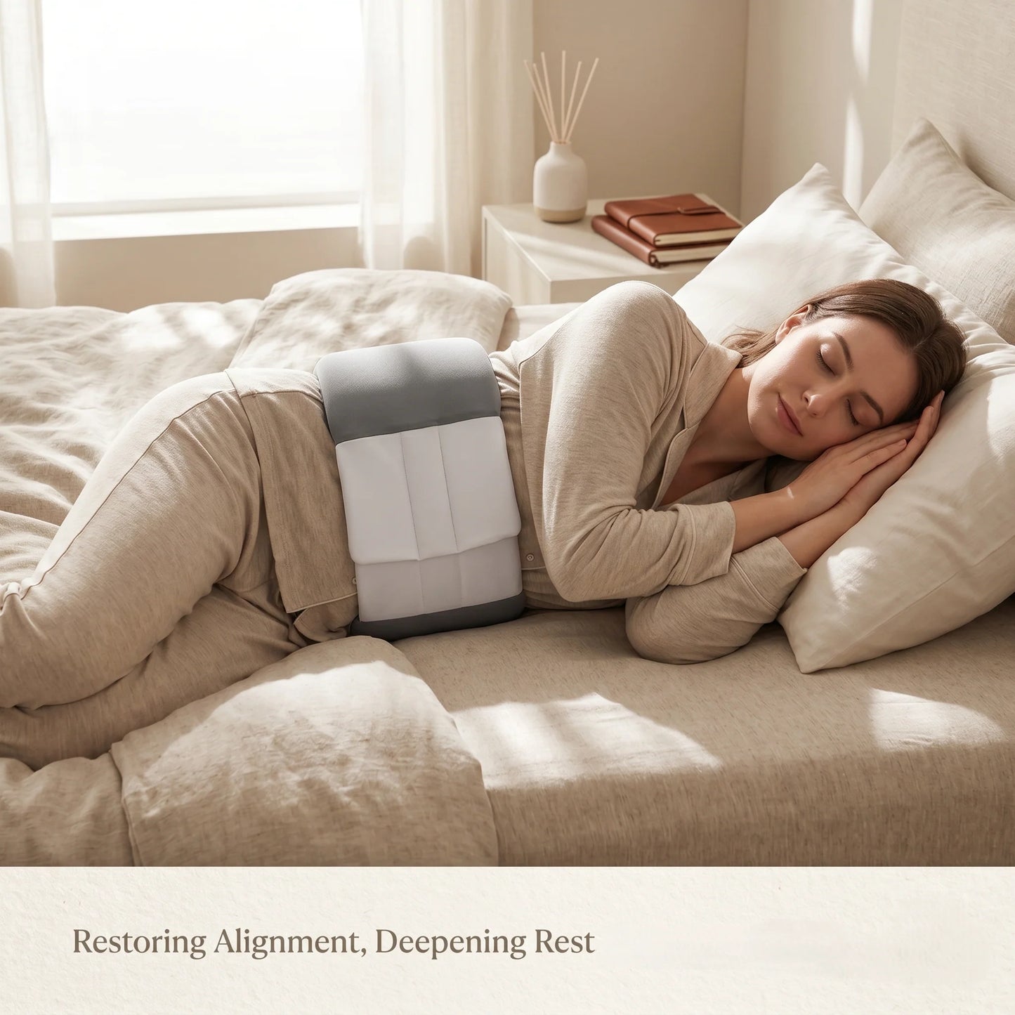 Lumbar Sleep Support Cushion Adjustable & Contoured