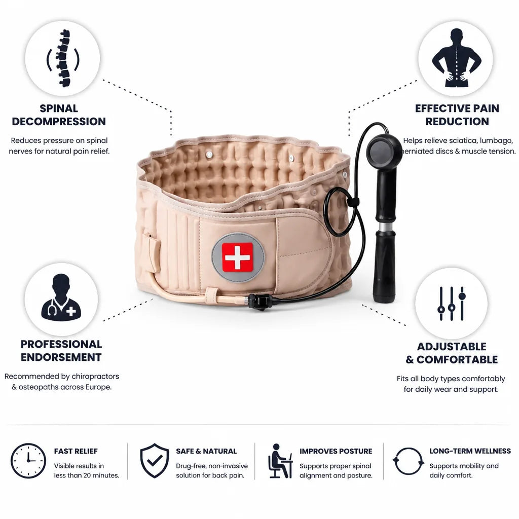 Lumbar Support Belt Decompression Therapy Adjustable Fit