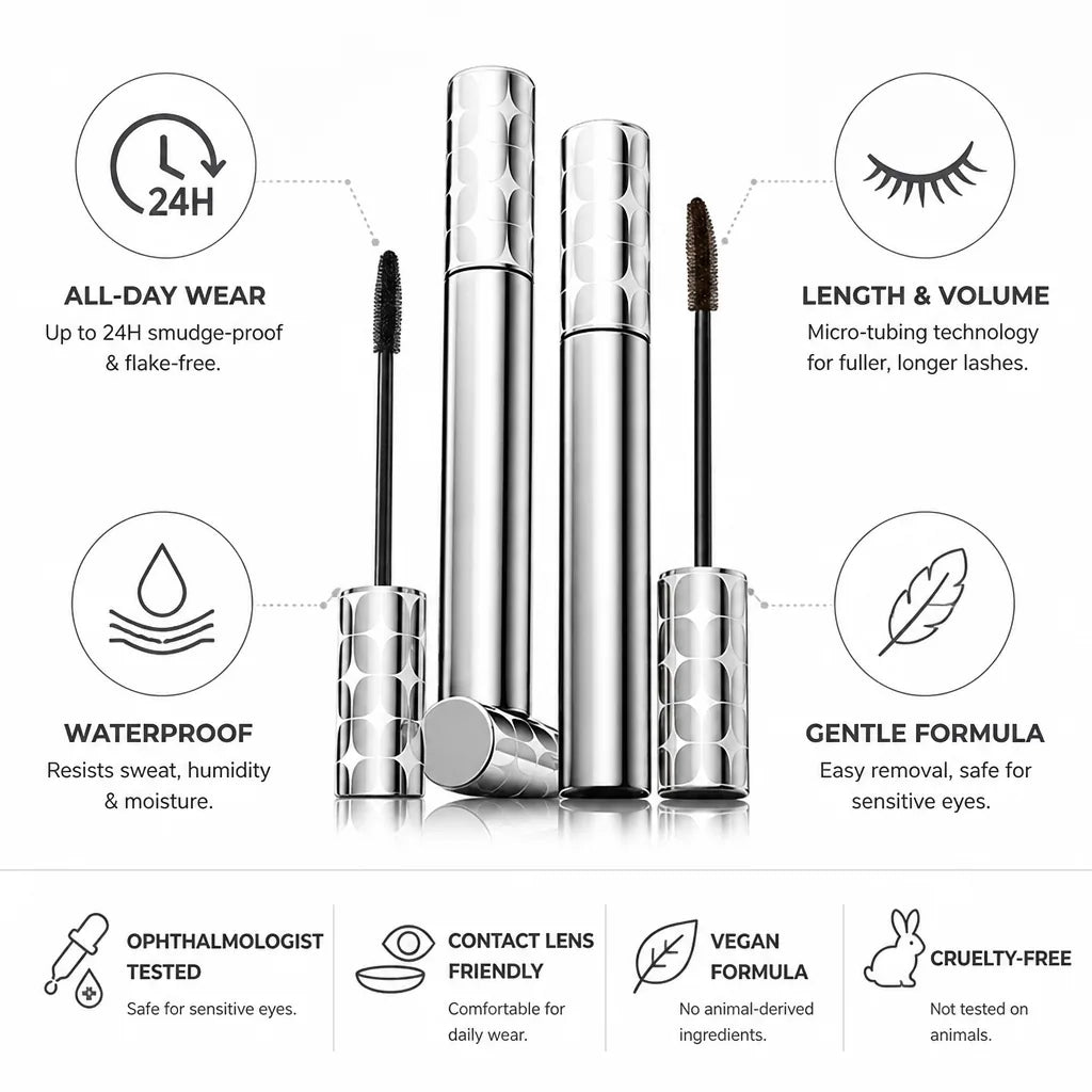 Mascara Micro-Tubing Lengthening Smudge-Proof & Waterproof